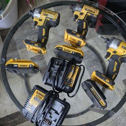 DeWalt Drills, Batteries And Chargers. 