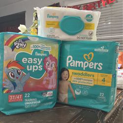 Pampers and easy ups