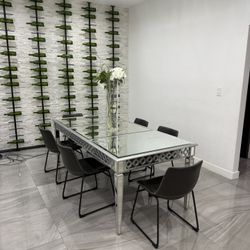 Dinning Table Set With 6 Chairs 