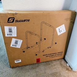 2-in-1 Dip Bar Station, Dip Bars & Push Up Bars, Portable Adjustable Gym Equipment Strength Training