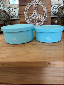 (2) BOWL DOG TRAVEL  BOWLS WITH LIDS.