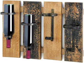 Smart Living Company Rustic Wall Mounted Wine Rack