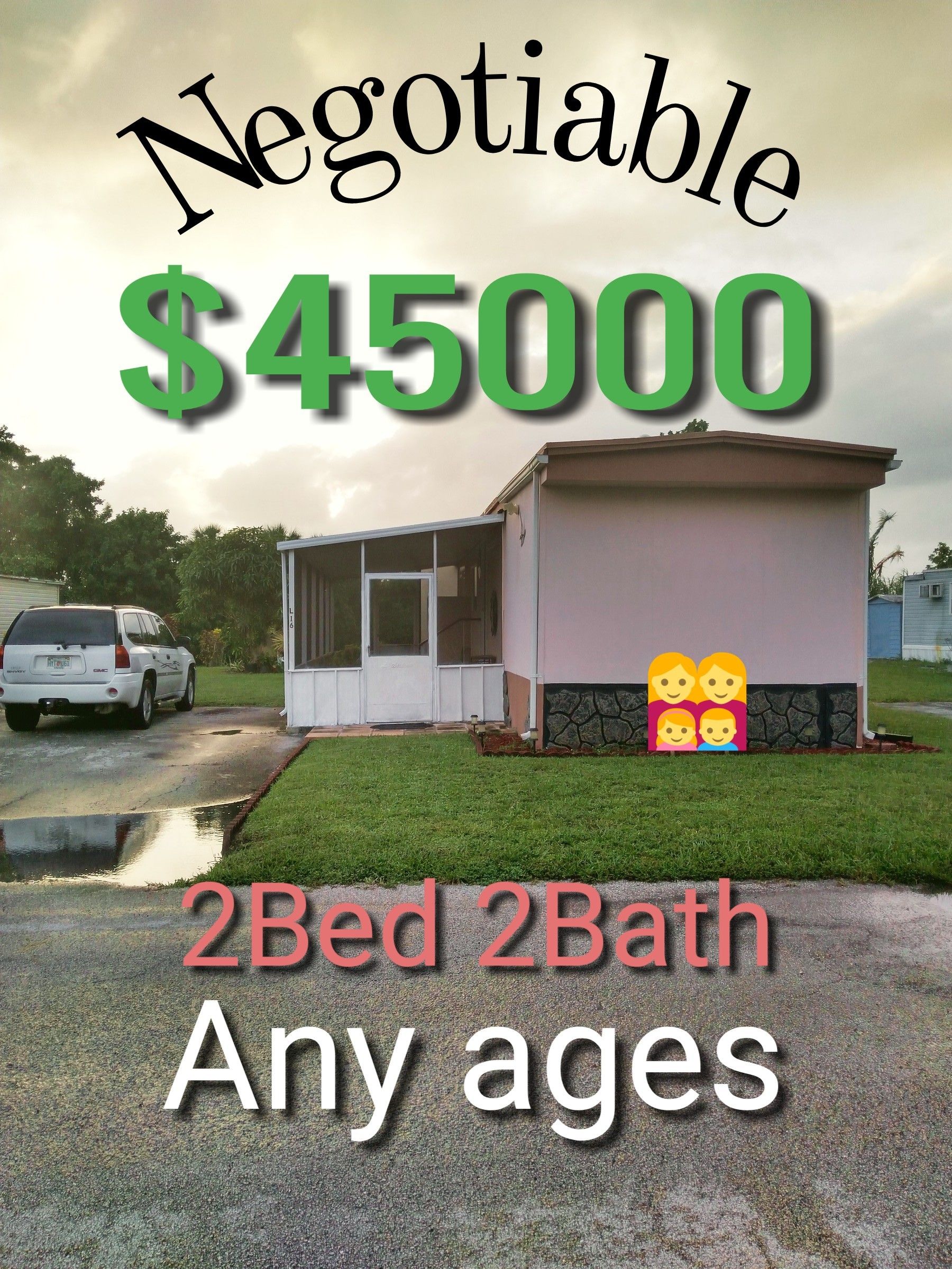 Mobile home or trailer home for sale