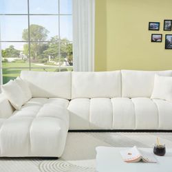 Lounge Style L-shaped Modular Chaise Sectional Sofa Couch
