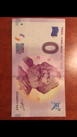 Karl Marx limited edition 0 banknote