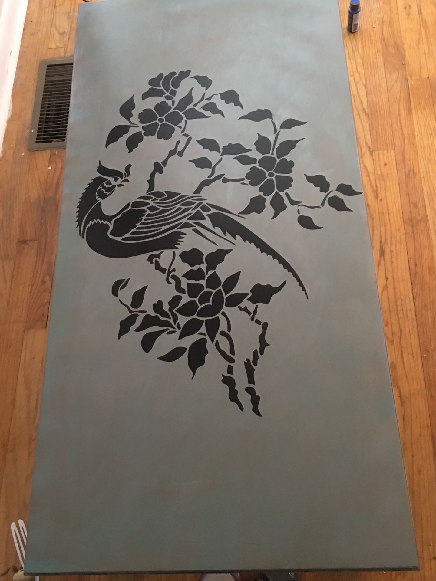 Hand painted and stenciled coffee table