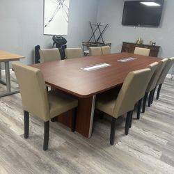 Dining  table and chairs. 