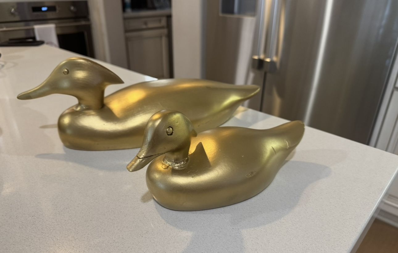 Set of 2 Ducks Statue Symbol Love Happiness Decor Kitchen decor 