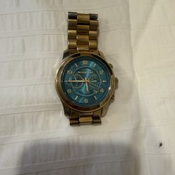 Michael Kors MK8315 Hunger Stop Gold Chronograph Watch VG