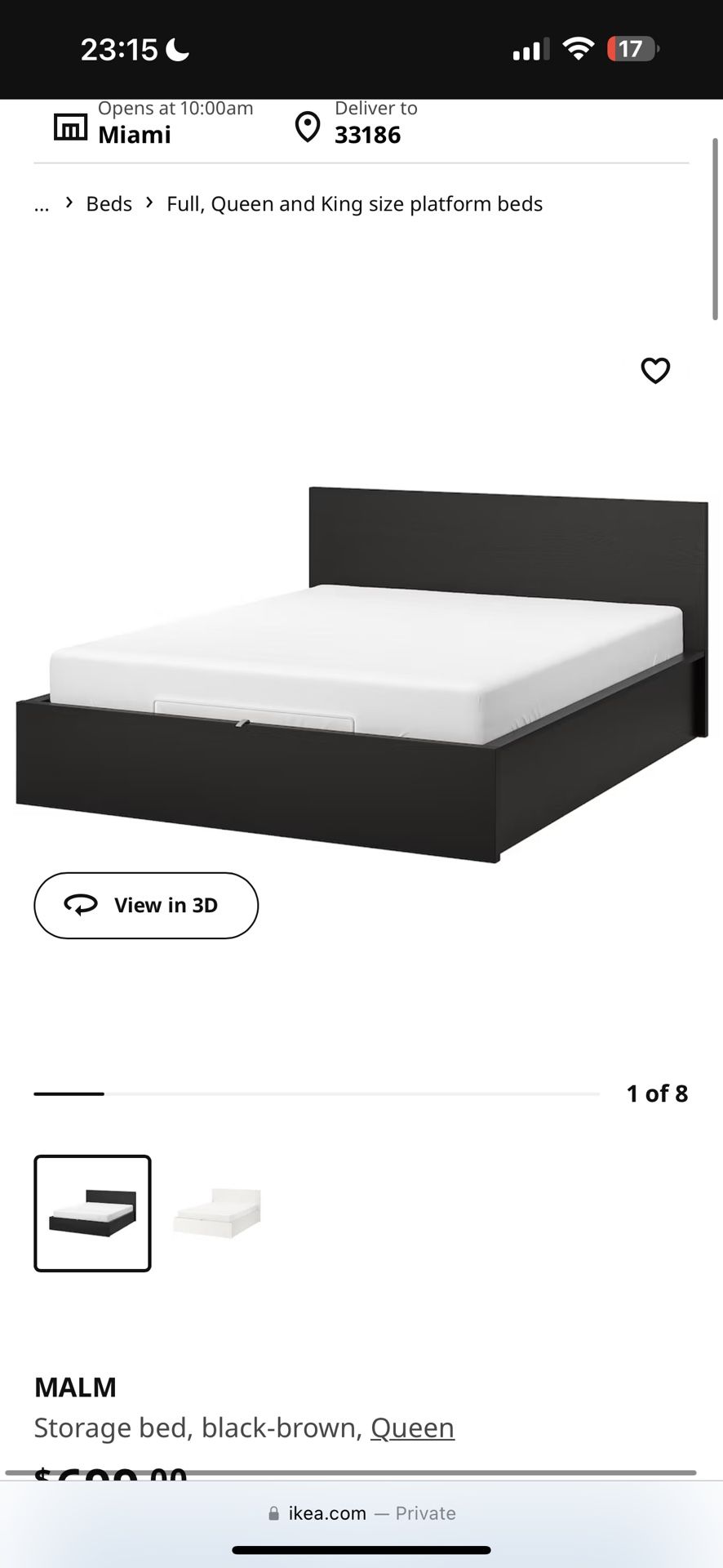 Queen Size IKEA Bed Frame For Sale!