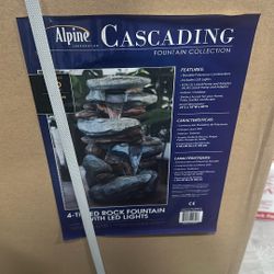 4 Tiered Rock Fountain With LED Lights