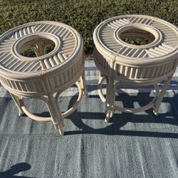 2 Bamboo End Tables