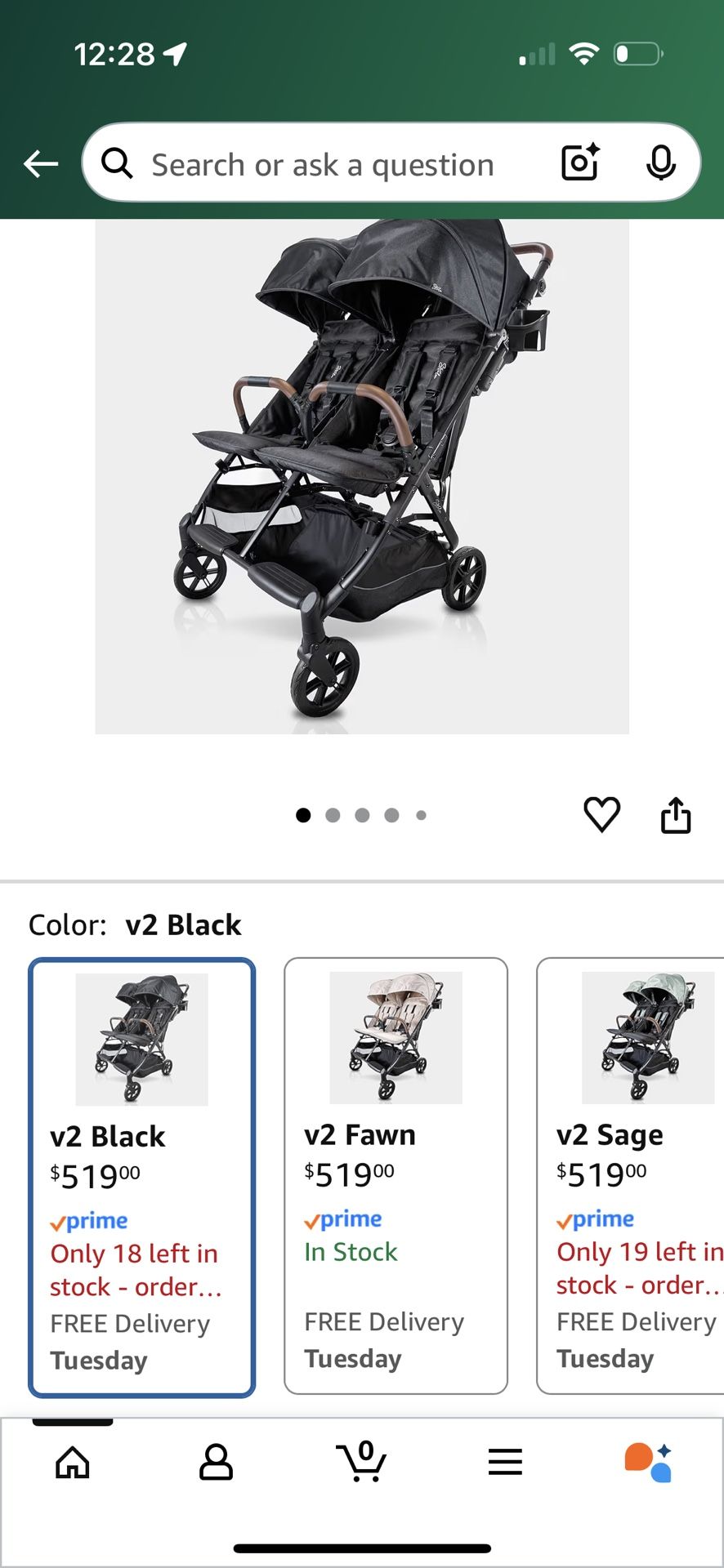 Strolee V2 double Stroller