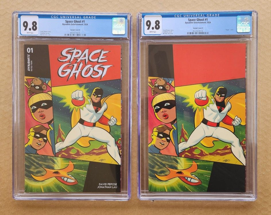 Space Ghost 1 (CGC 9.8) (Michael Cho Variant Cover D & Space Ghost 1 (CGC 9.8) Michael Cho Virgin Variant Cover R