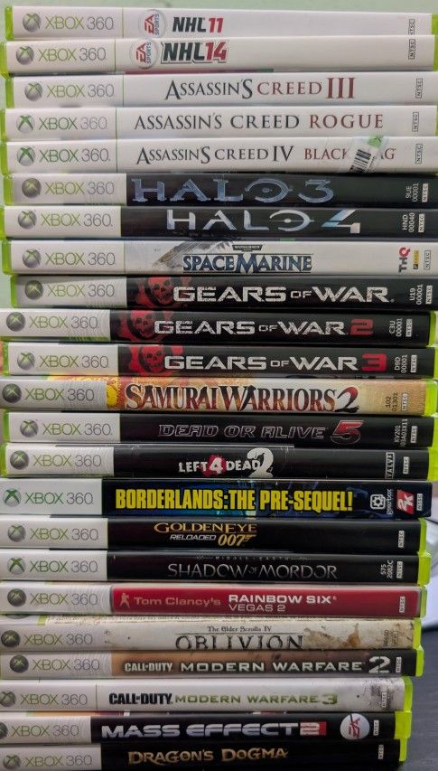 MS Xbox 360 Game Lot (ASSASSIN'S CREED SERIES, GEARS OF WAR, COD) and others!