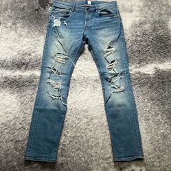 H&amp;M Divided Distressed Denim Jeans 