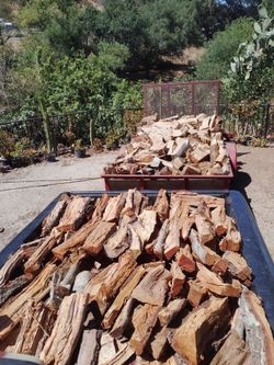 Oak and eucalyptus truck and trailer full