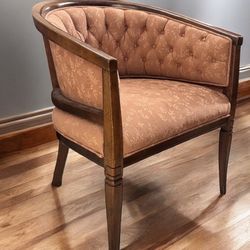 Vintage Mid Century Tufted Barrel Chair