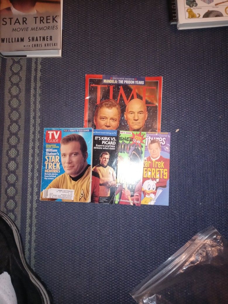 Five Star Trek Paper Books.