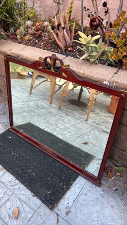 Carved Mahogngy Mirror