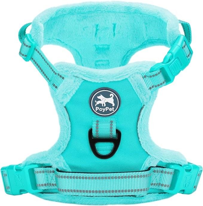PoyPet Dog Large Harness - Light Blue - No Pull Comfort Vest