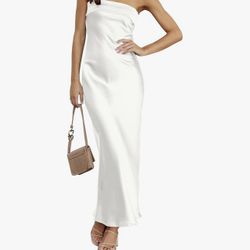 White Silk Dress 