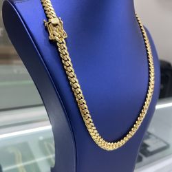⭐️10MM MIAMI CUBAN LINK CHAIN 👑24” GOLD OVER SILVER🏆