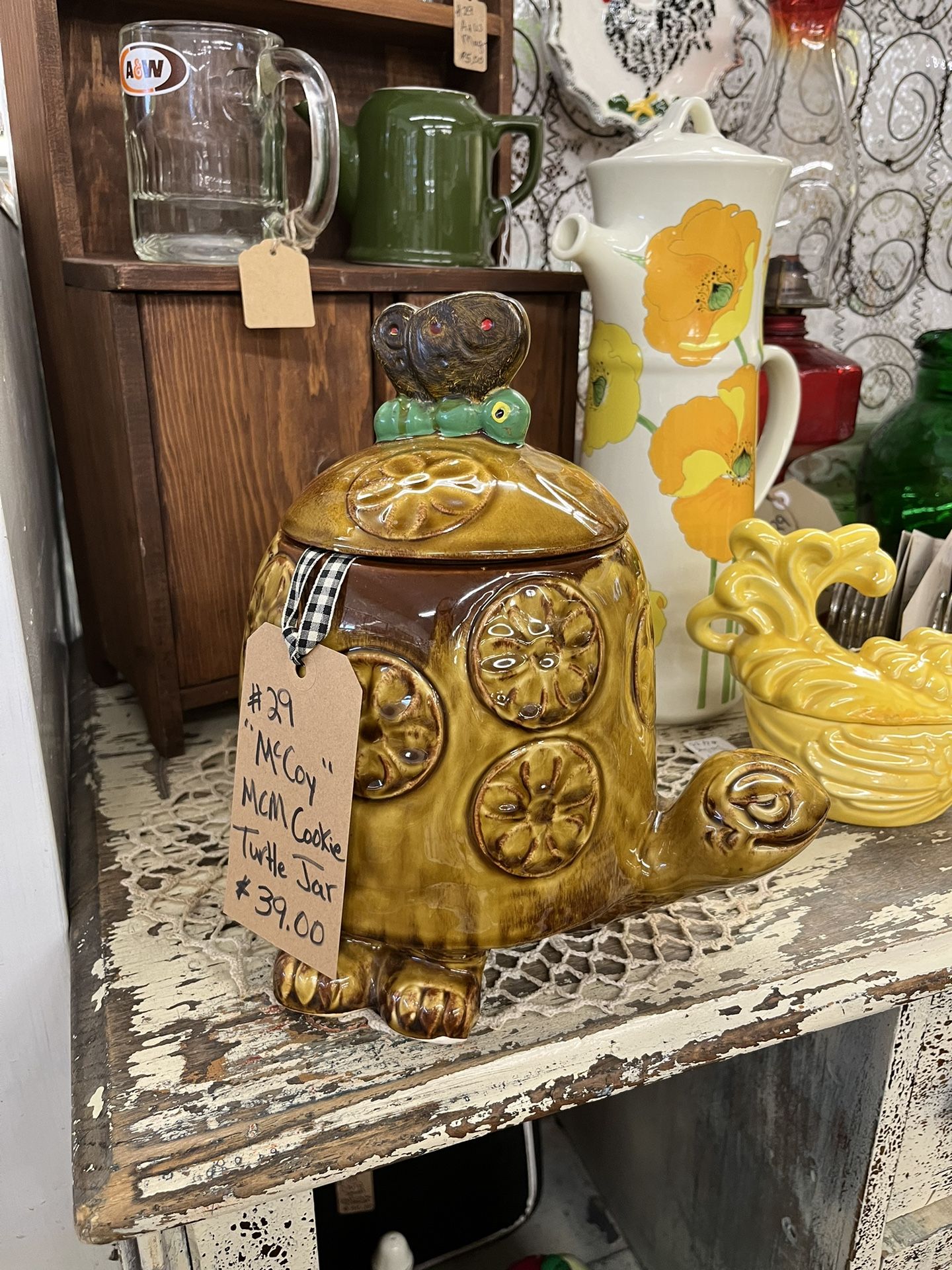 McCoy Mid Century Turtle Cookie Jar