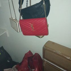Red YSL leather Handbag 
