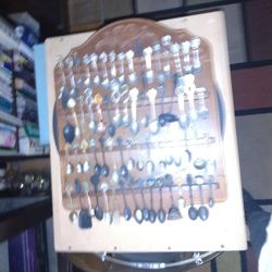 Spoon Collection On Mantle For The Wall