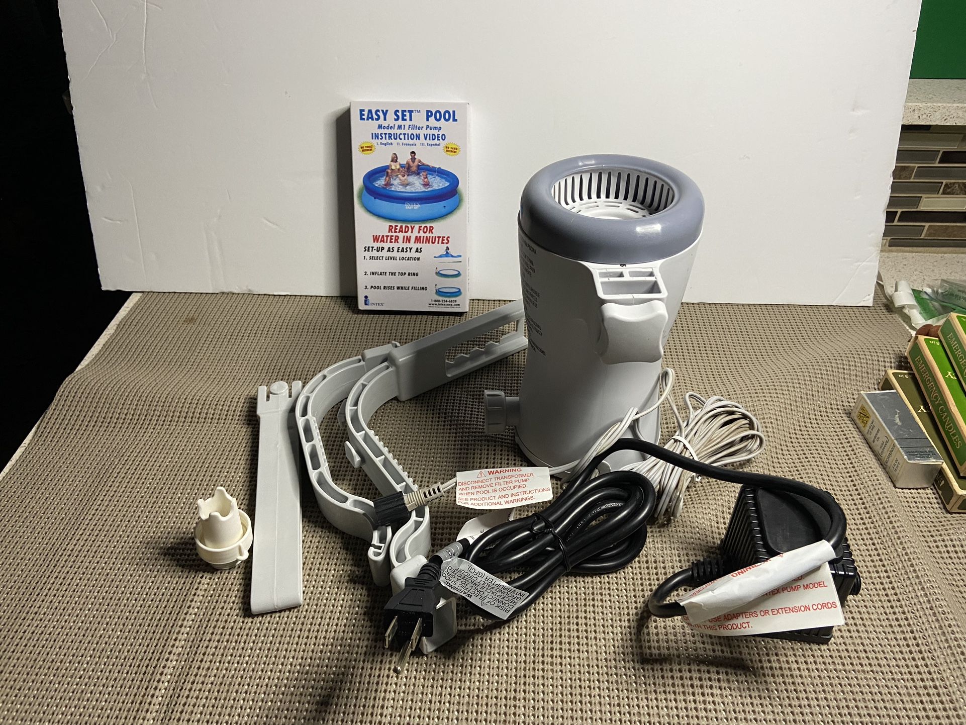 Intex Krystal Clear Wet Set Model M1 Filter-Pump #58605 New Old Stock With Instruction VHS