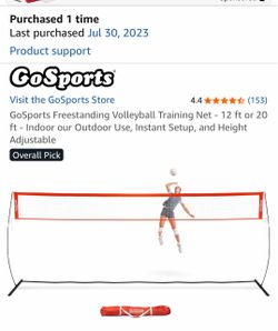 Volleyball Go Sports freestanding net