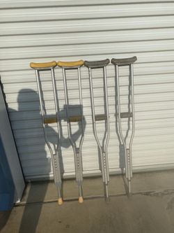 CRUTCHES TWO PAIRS