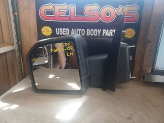 15 20 Ford F-150 LH Mirror heated OEM. Black