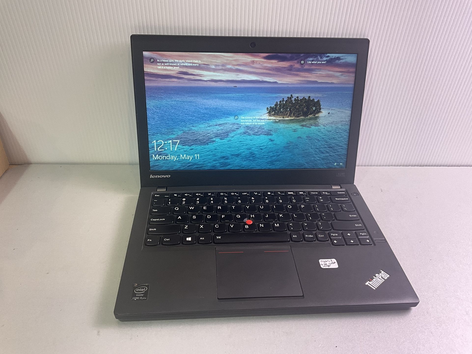LENOVOV THINKPAD X240 Core i5-4300U 1.90 GHz 4GB RAM 120GB SSD windows 10 pro Condition -This laptop has been tested and works good .it has some scrat