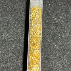 💥💥💥Large 5ml Clear Plastic Vials, Filled Full of BIG Gold Leaf Flakes LOWEST PRICE!💥💥💥💥