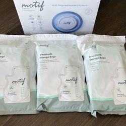 Brand New Motif Double Electric Breast Pump With Breastmilk Storage Bags