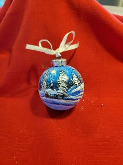 Beautiful Hand Painted Christmas Ornament. 🤗🤗🤗