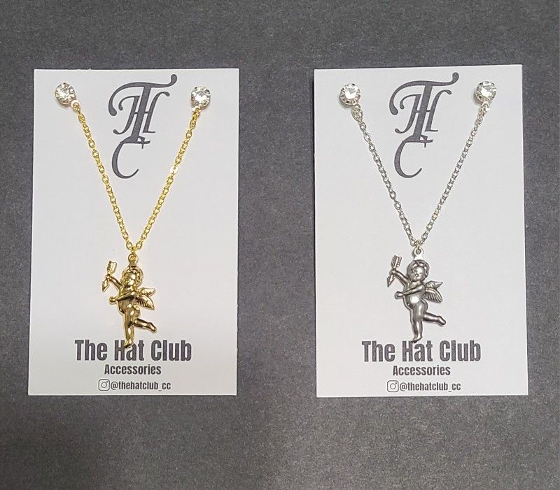 THC Cupid Hat Chain Pin Silver And Gold