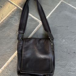 Lavender Bomber Leather Messenger Bag