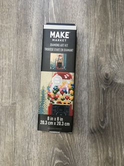 Diamond Art Kit, Gumball Machine, 8x8 Inches, Sealed