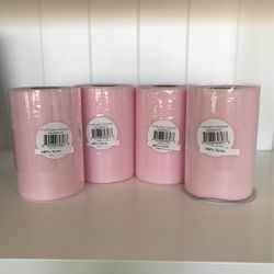 6”x100 Yards Tulle spool 100% Nylon Soft Pink 4 Rolls New