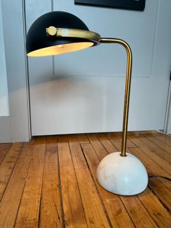 Marble and brass classic desk lamp