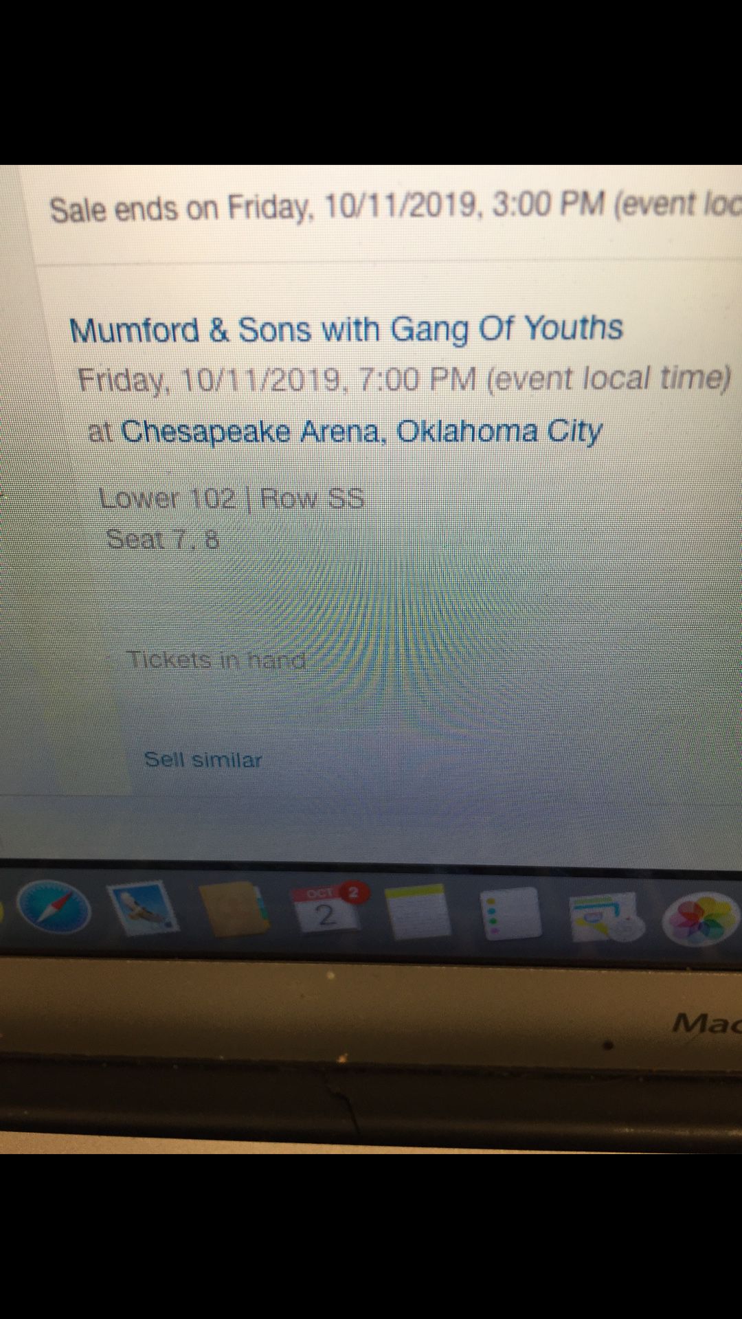 Mumford and Sons concert tickets, 10-11-2019 Chesapeake arena OKC