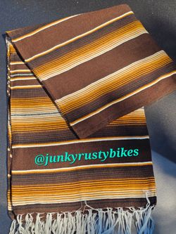 New brown 5x7 Serape Sarape Zarape Mexican Blanket