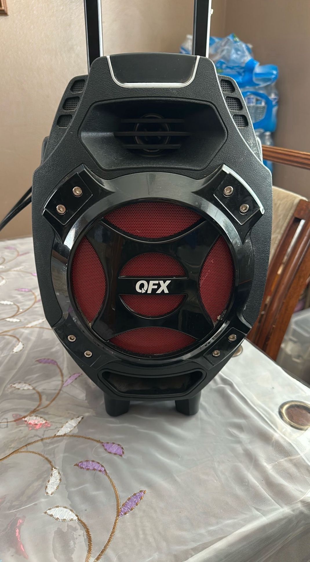 QFX PBX-61081 Rechargeable Portable Speaker | 8" Woofer | 400 Watts | Bluetooth, $75