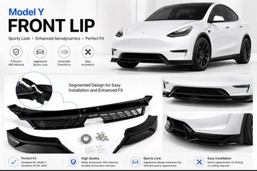 Front Bumper Lip for Model Y - Glossy Black
