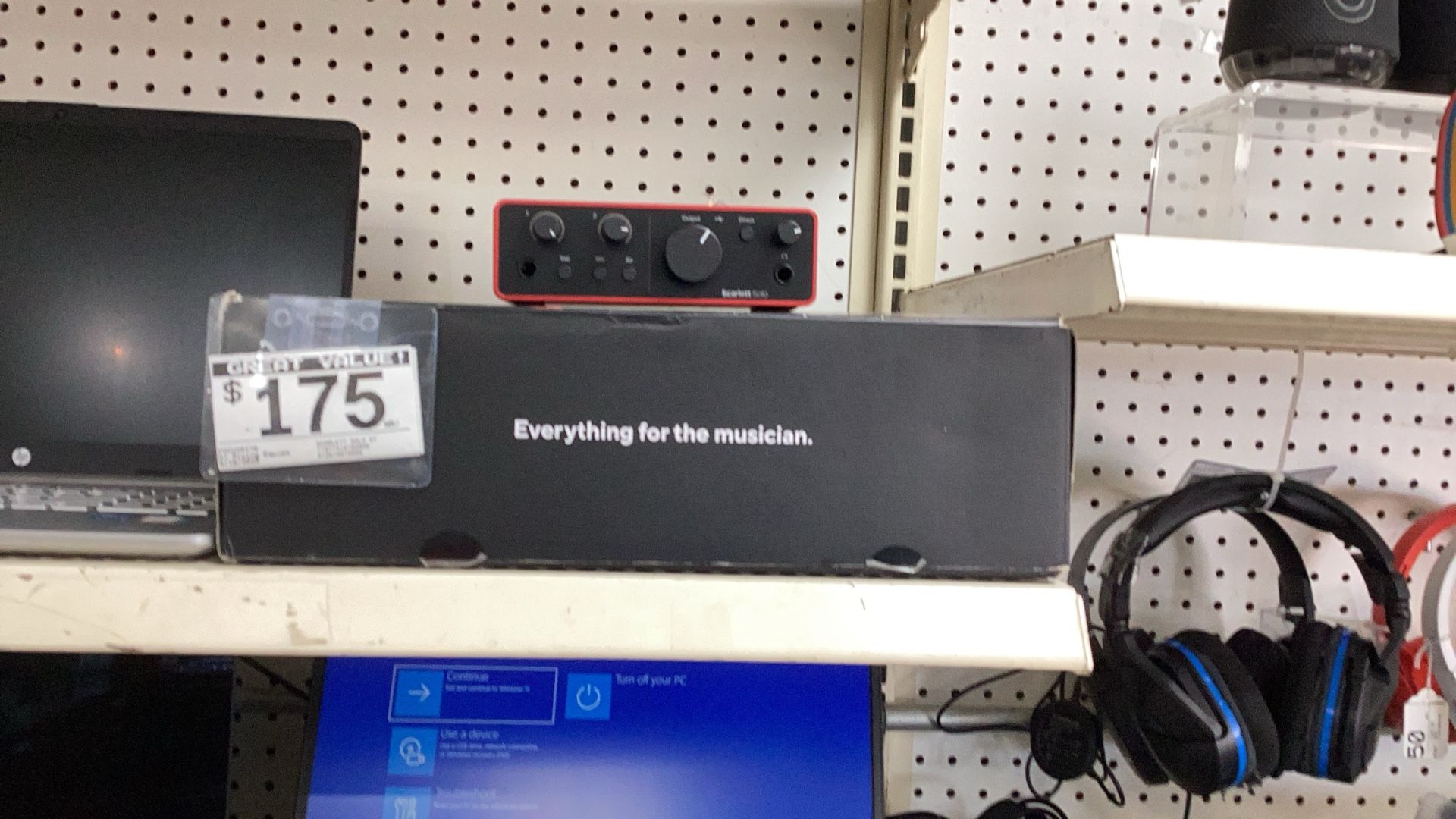 Focusrite Audio Equipment Includes Microphone, Headphones And Respective Cords