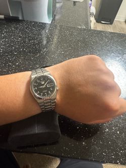Seiko 5 Automatic Black Arabic Dial 34mm case