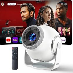 Brand New Smart Mini Projector with WiFi 6, Bluetooth & Android 14 – Supports 1080P/4K